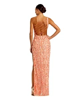 Mac Duggal Women's One Shoulder Embellished Gown With Slit