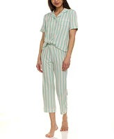 Flora by Nikrooz Women's Annie Printed Capri Pajama Set