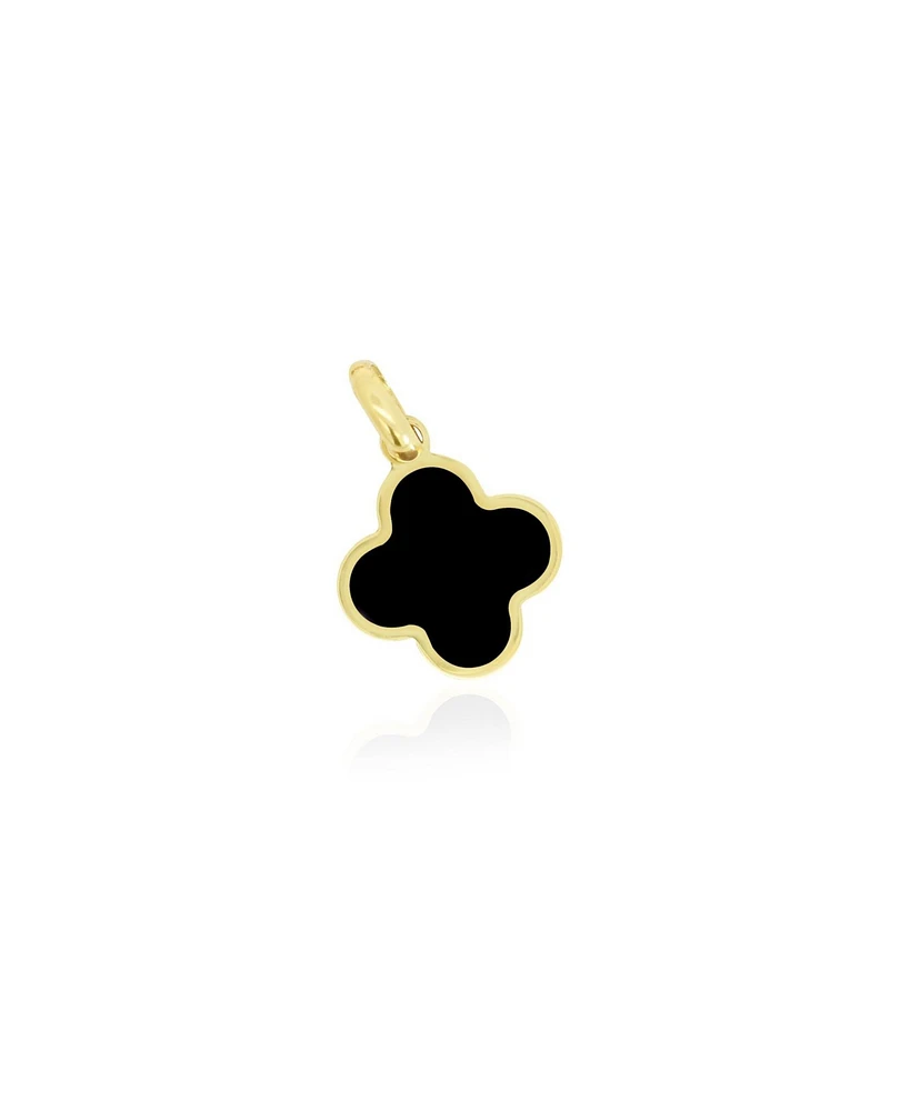 The Lovery Onyx Clover Charm 14K Gold - 10 millimeters