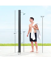Outsunny 7.1FT Slolar Heated Outdoor Shower, 9.2 Gal Outdoor Solar Shower