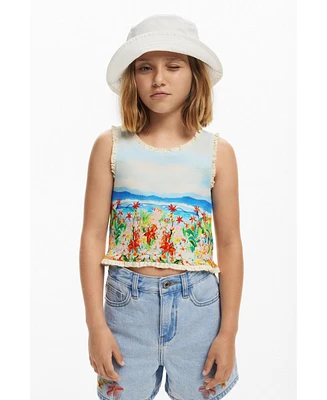 Desigual Girls Girls's Landscape print T-shirt