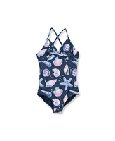 Lands' End Girls Chlorine Resistant Front Twist One Piece Swimsuit