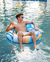 PoolCandy 46" Deluxe Pool Tube with Backrest Handles, Mesh Seat, Cup and Phone Holder
