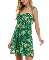 City Studios Juniors' Printed Babydoll Dress
