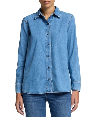 7 For All Mankind Women's Cotton Chambray Shirt