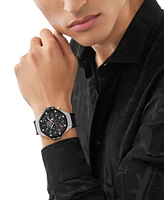 Philipp Plein Men's Chronograph Royal Black Silicone Strap Watch 46mm