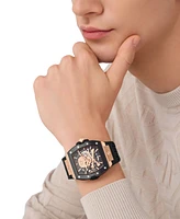 Philipp Plein Men's Automatic The Skeleton 2.0 Black Silicone Strap Watch 44mm
