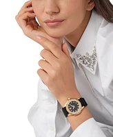 Philipp Plein Women's Majesty Black Silicone Strap Watch 38mm
