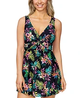 Island Escape Women's Magnolia Printed Swim Dress, Exclusively at Macy's