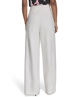 Calvin Klein Petite Mid-Rise Wide-Leg Pants
