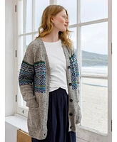 Celtic & Co. Women's Donegal Fair Isle V-Neck Cardigan