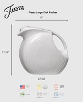 Fiesta Linen Large Disk Pitcher, 67 oz.