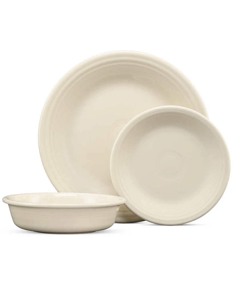 Fiesta Linen Classic Rim 3 Piece Place Setting