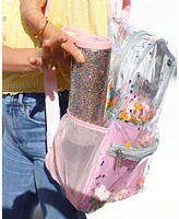 Packed Party Flower Shop Clear Backpack Women's Fashion Book Bag For Ladies at School, Work, Travel
