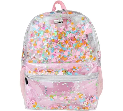 Packed Party Flower Shop Clear Backpack Women's Fashion Book Bag For Ladies at School, Work, Travel