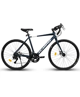 700C Road Bike: Disc Brakes, Aluminum Frame, 16-Speed, L Size