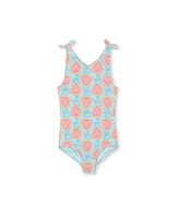 Lands' End Girls Chlorine Resistant Tie Shoulder One Piece Swimsuit