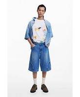 Desigual Men's Upcycling denim Bermuda shorts