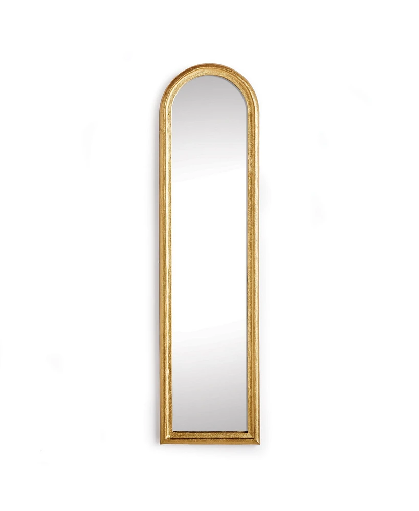 13"W x 1.5"D x 50"H Alexander Gold Framed Arched Full Length Wall Mirror