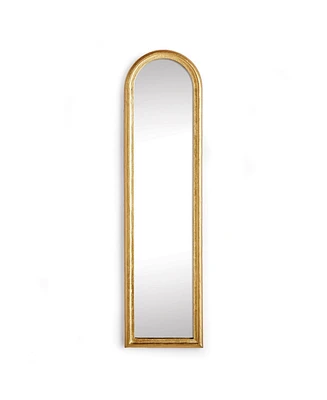 13"W x 1.5"D x 50"H Alexander Gold Framed Arched Full Length Wall Mirror