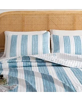 Linery & Co. Stripes & Anchors Microfiber Quilt Set With Shams