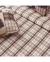 Linery & Co. Rustic Lodge Patchwork Microfiber Quilt Set With Shams