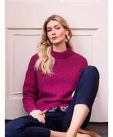 Celtic & Co. Women's Alpaca Silk Blend Crew Neck Sweater
