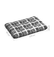Pallet Sofa Cushions 7 pcs Check Pattern