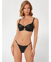 Guess Women's Tania Faux-Leather Thong Panty