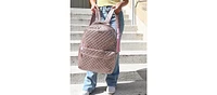 Packed Party Backpack Women's Small Fashion Shoulder Book Bag Trendy Look for Ladies at School, Work, and Travel (Pink Glitter Party)