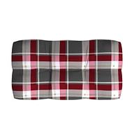 Pallet Sofa Cushions 7 pcs Red Check Pattern