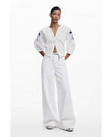 Desigual Women's Wide Leg Basic Jeans