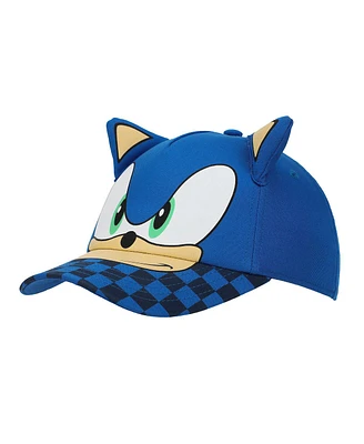 Sonic the Hedgehog Boys Face Youth Blue Traditional Adjustable Hat