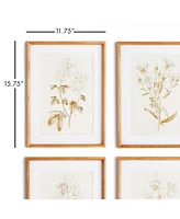 Fleur De Blanc Prints, Set Of 4