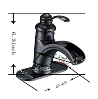 Waterfall Single Hole Single-Handle Low-Arc Bathroom Faucet With Pop-up Drain Assembly in Oil Rubbed Bronze