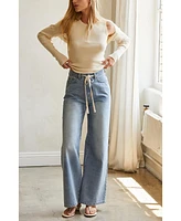Crescent Women's Danica Front Tie Denim Pants