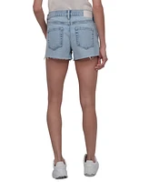 Dkny Jeans Women's Mid-Rise Split-Side Denim Shorts