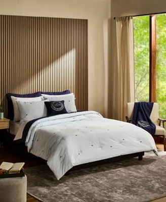 Lacoste Home Pinstripe Croc Cotton Comforter Set