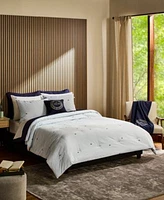 Lacoste Home Pinstripe Croc Cotton Comforter Set