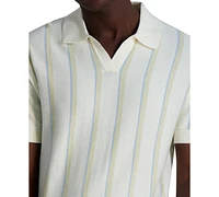Karl Lagerfeld Paris Men's Johnny-Collar Stripe Polo Shirt