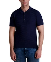Karl Lagerfeld Paris Men's Textured Sweater Polo Shirt