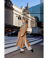 Jessie Zhao New York Double Sided Wool Silk Triangle Scarf Of Shapes Reconstruction