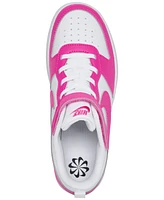 Nike Little Girls Court Borough Low Recraft Fastening Strap Casual Sneakers from Finish Line