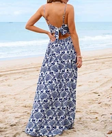 Cupshe Women's Summer Serenade Ornate Maxi Beach Dress