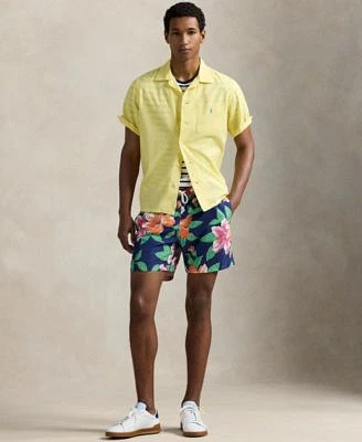 Polo Ralph Lauren Mens Striped Cotton Jersey T Shirt Swim Trunks Lace Up Sneakers
