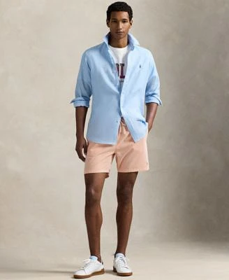 Polo Ralph Lauren Mens Linen Shirt Madras Logo Jersey T Shirt Swim Trunks Leather Sneakers
