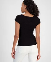 7 For All Mankind Women's Rib-Knit Top