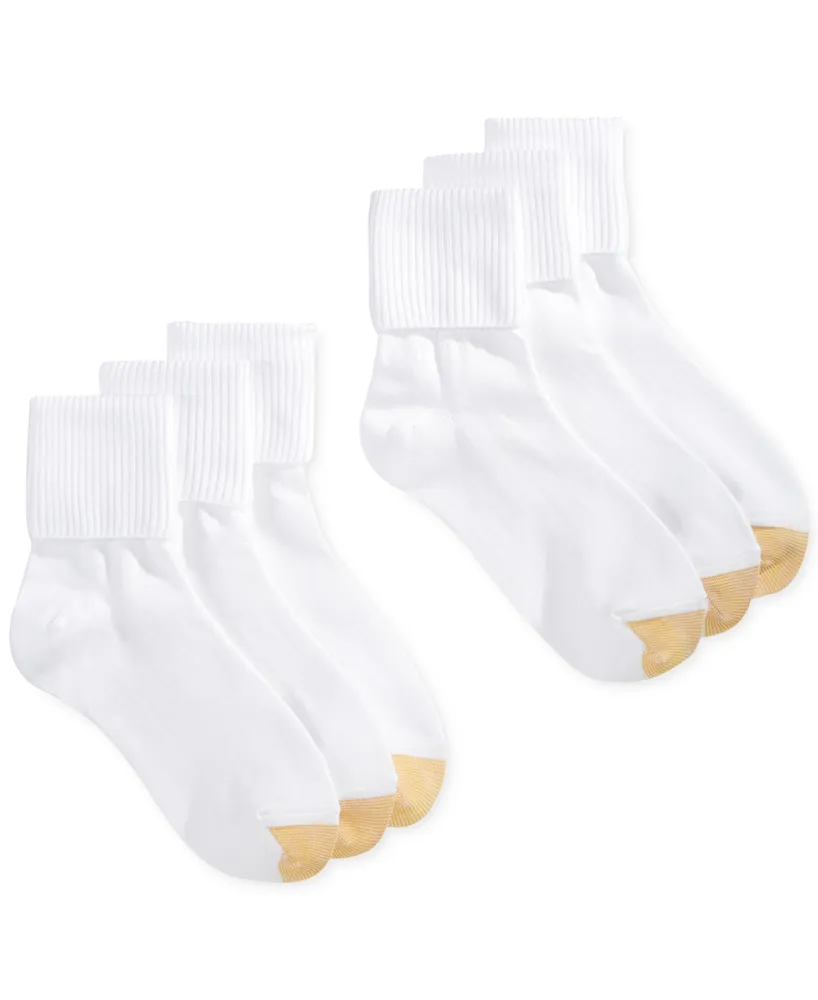 Gold Toe Women's 6-Pack Casual Turn Cuff Socks