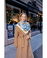 Jessie Zhao New York Double Sided Wool Silk Scarf Of Day Jungle Reverie