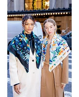 Jessie Zhao New York Double Sided Wool Silk Scarf Of Night Jungle Reverie